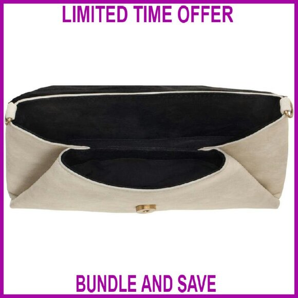 Faux Leather Clutch Purse with Letter Envelope Design, Made in USA